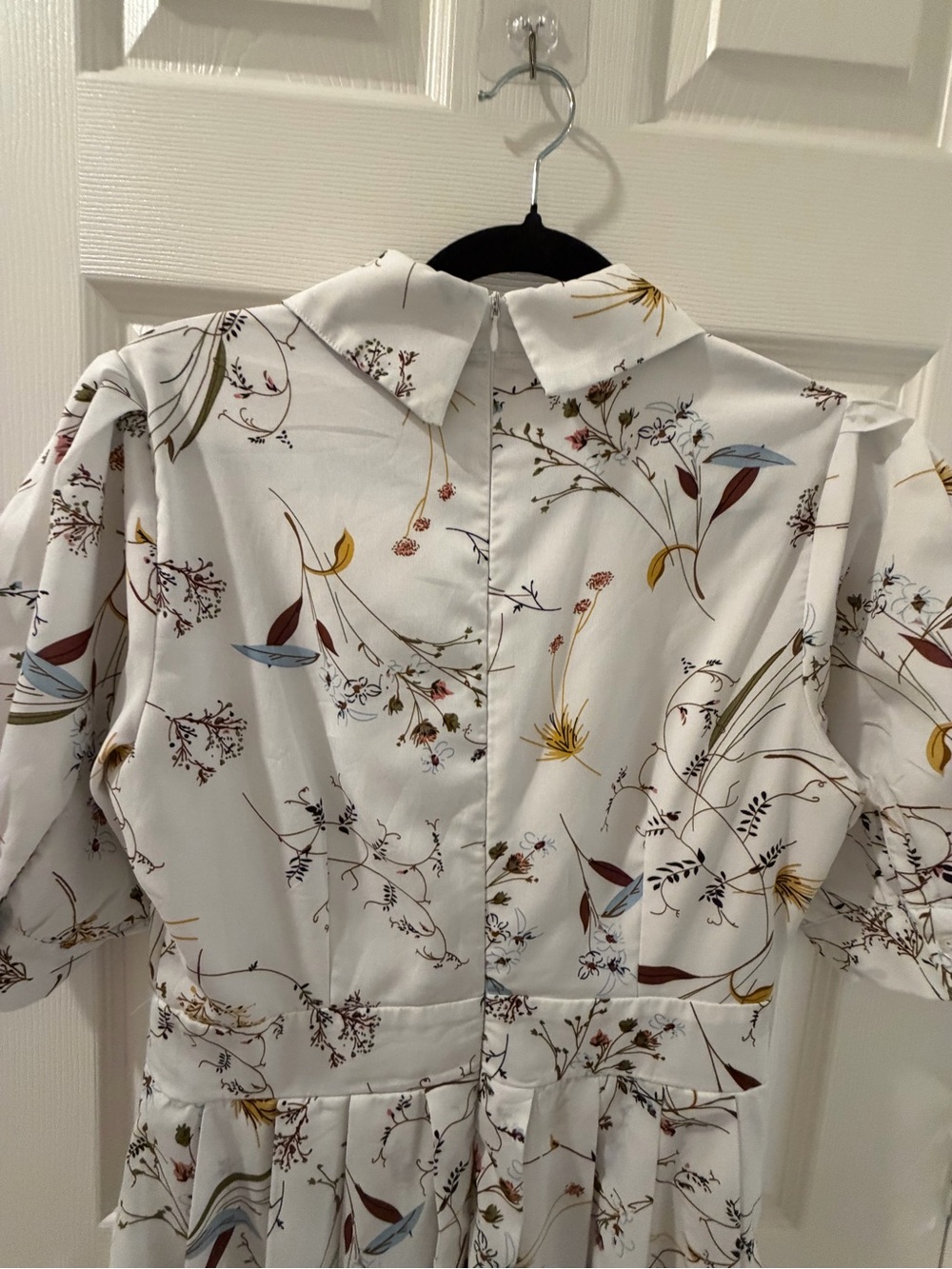 Ivy City Co White Botanical Shirt Midi Dress - Picture 4 of 7